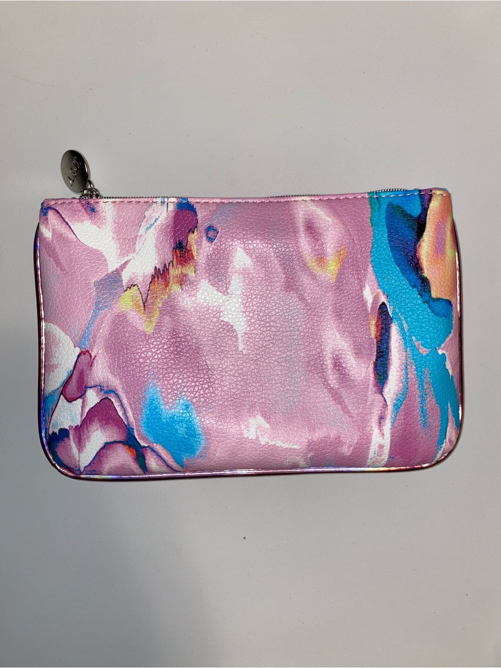 Ipsy Cosmetics Bag Pink Abstract Print